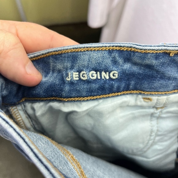 American Eagle Next Level Stretch Jegging Jeans Womens 6 Long Blue Denim 2570 - Picture 3 of 11